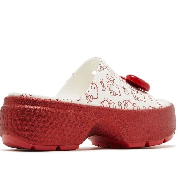 CROCS STOMP x HELLO KITTY platform SLIDE  adult size 8. 50th Anniversary NWT - Picture 5 of 14